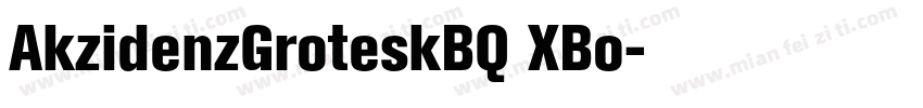 AkzidenzGroteskBQ XBo字体转换
